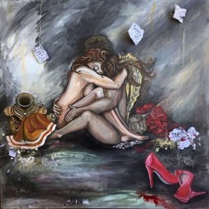 Tecnica mista su tela - L'amore vince su tutto- Daniela Pisciotta