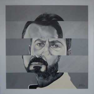 Pittura- Marco Favata-Autoritratto in dissociazione orizzontale