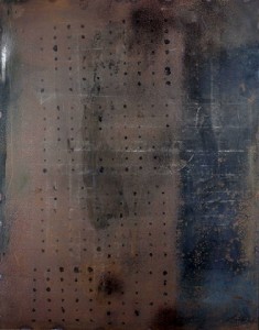 Pittura- Marilina Marchica- signbitume e ruggine su ferro 100x80 cm-2016