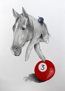 Pittura - A passo di cavallo su palla n3 - Antonio Salerno