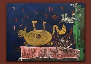 Pittura - Il drago e la guagua - Danilo Battaglia