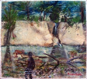 Pittura - Uomo immerso nel fiume - Giovanni Branciforte