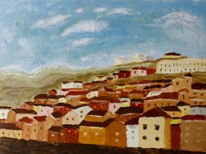 Pittura a olio e silicone su tela - Paesaggio Calabrese - Sonia Benvenuto