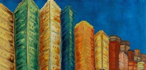 Pittura a olio su tela - The city color - Sonia Benvenuto